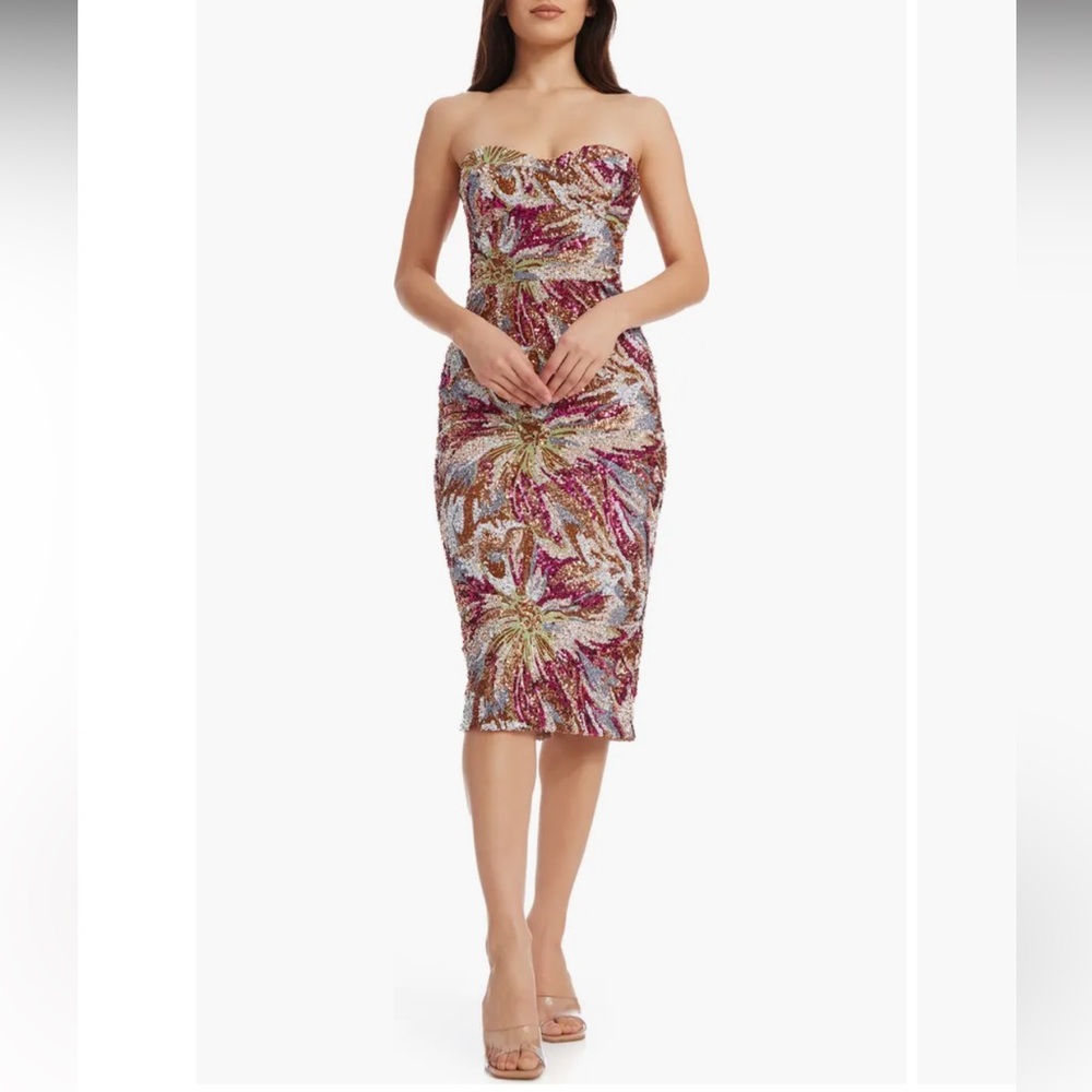 Dress the Population Irina Sequin Strapless Dress